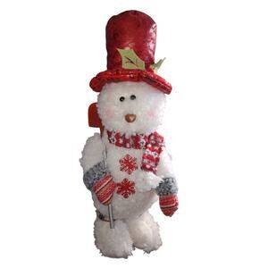 18" Adorable Plush Soft Christmas Snowman with Shovel